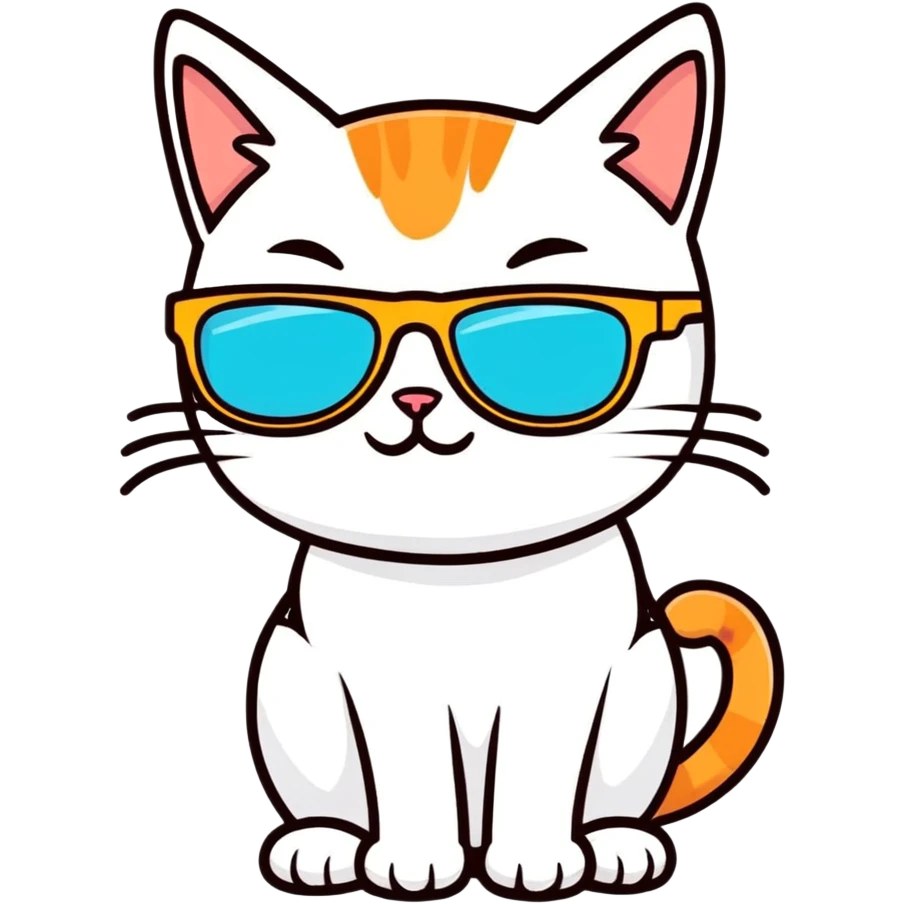 Cat with sunglasses emoji