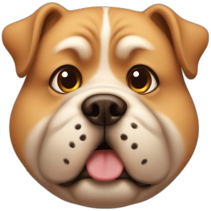 fat dog brown ducshand emoji