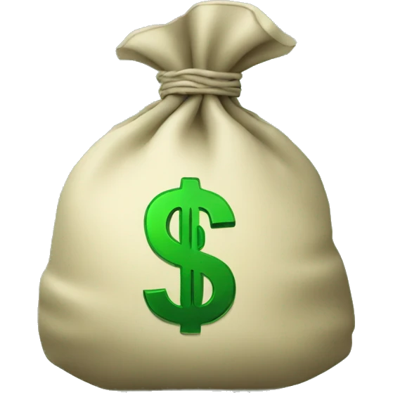 Money bag with green dollar sign emoji