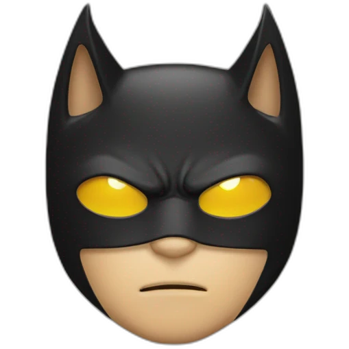 Cat disguise into Batman emoji