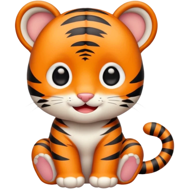 Cute kawai adorable chibi baby "Rishboland Tiger"   emoji