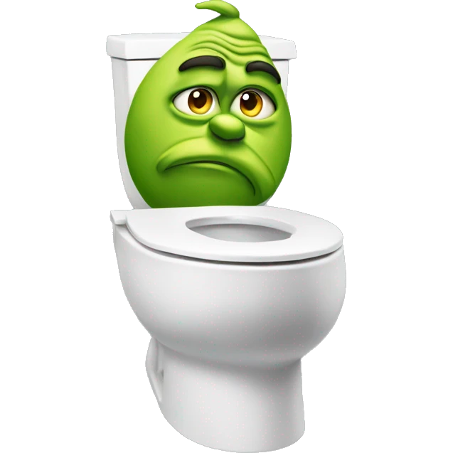 Skibidi toilet with grinch emoji