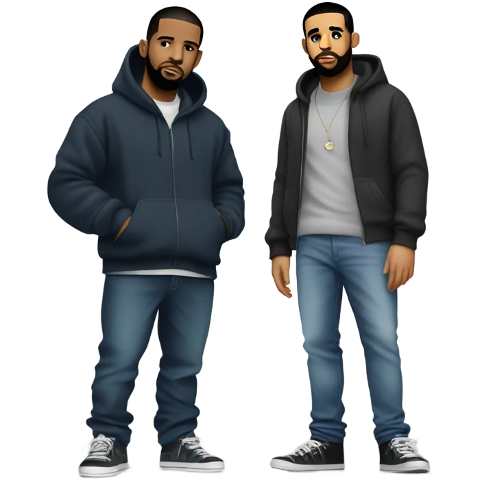 drake and kendrick emoji