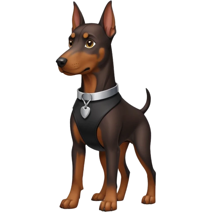 Doberman with clothes on emoji