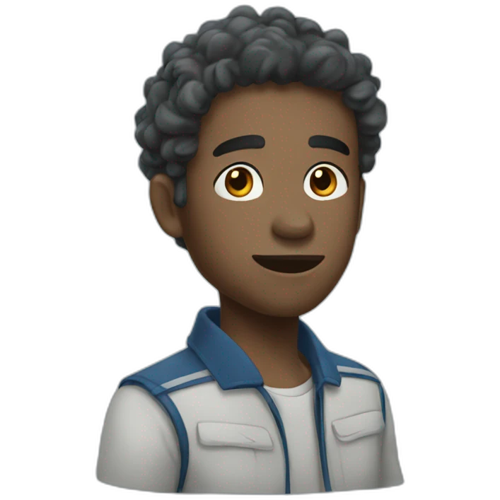 Dessin animé blue emoji