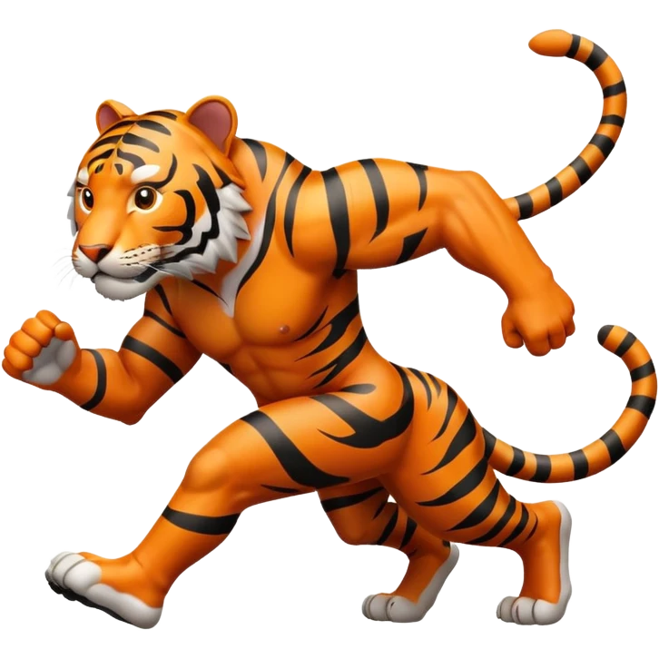 High resolution of a runnig tigar emoji