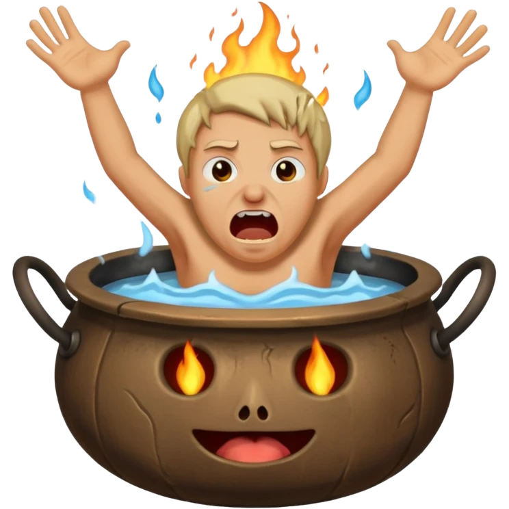 Medieval servant being boiled alive emoji