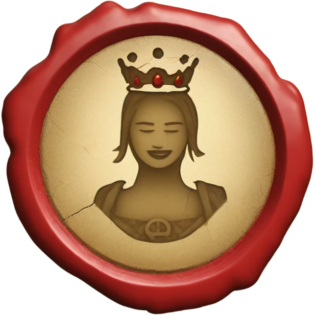queen wax broken seal red crack broken circle emoji
