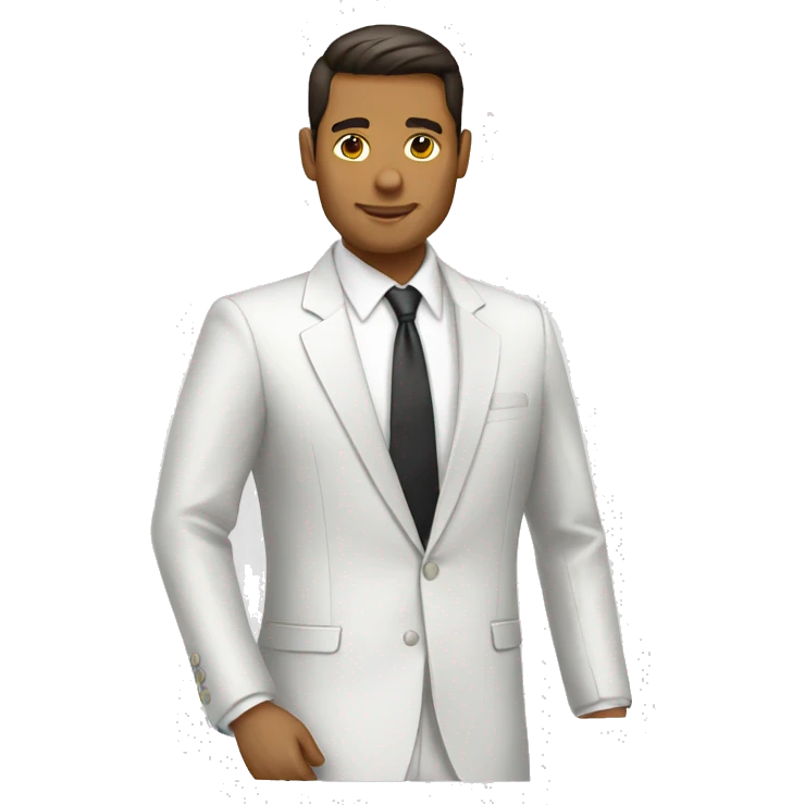 traje blanco hombre emoji