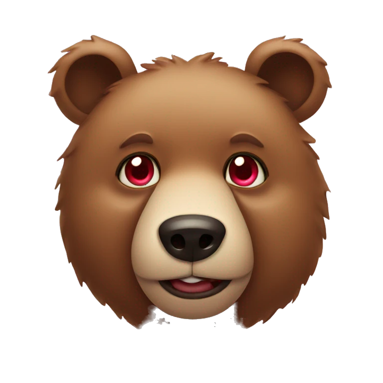 Bear whit hearts on eyes  emoji