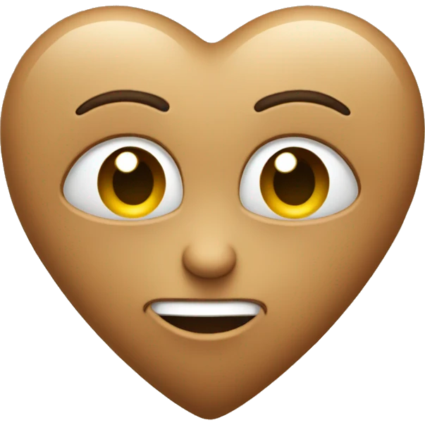 Tan heart without a face emoji