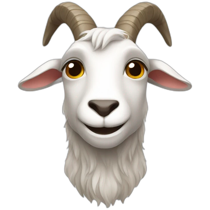 goat wearing emoji