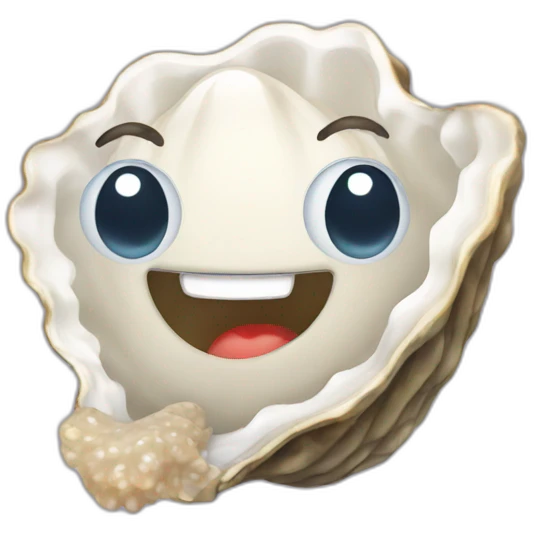 Happy oyster emoji