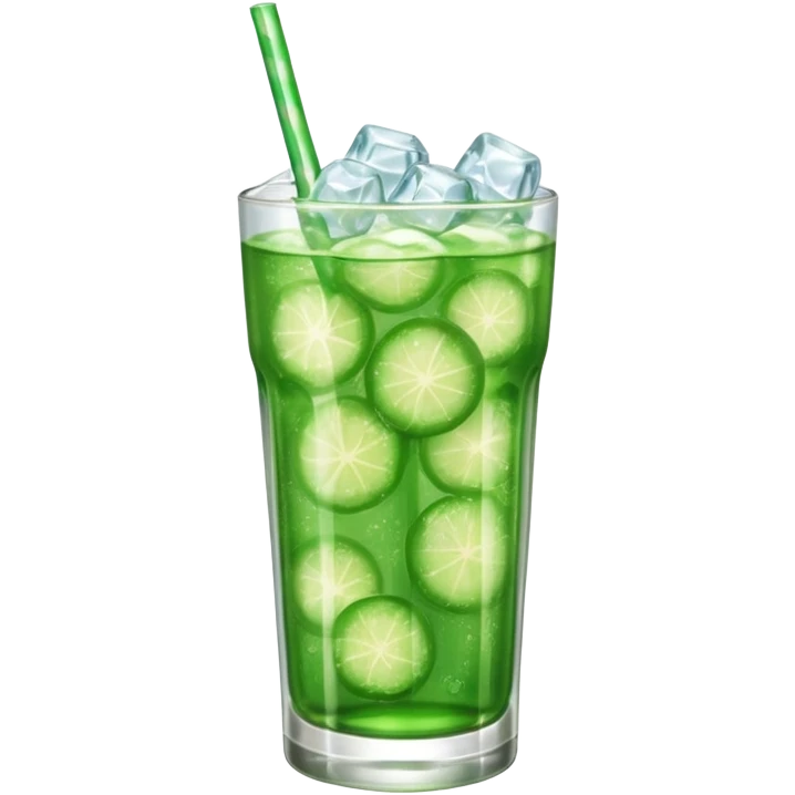 Japanese cream soda green on a glass with ice

 emoji