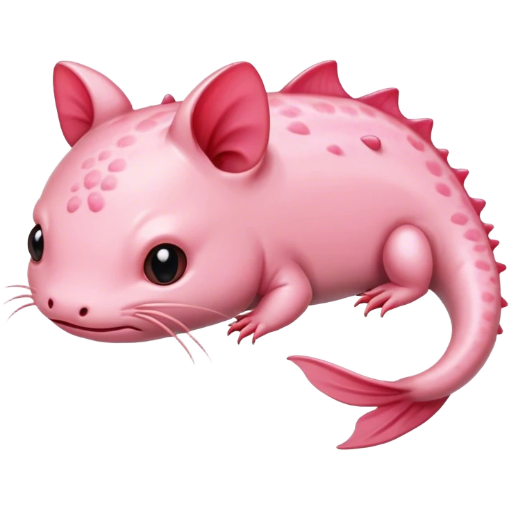 Axolotl eating a cat emoji