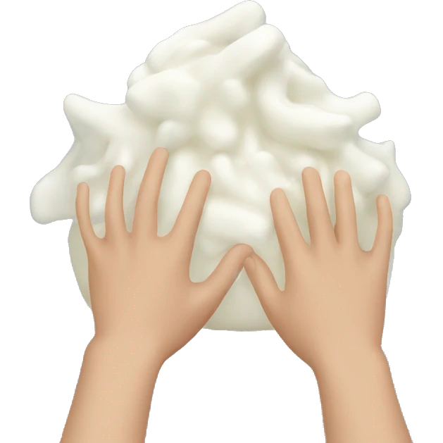 hands with soap emoji