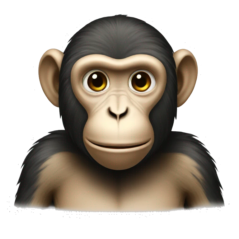 Monkey and white  emoji