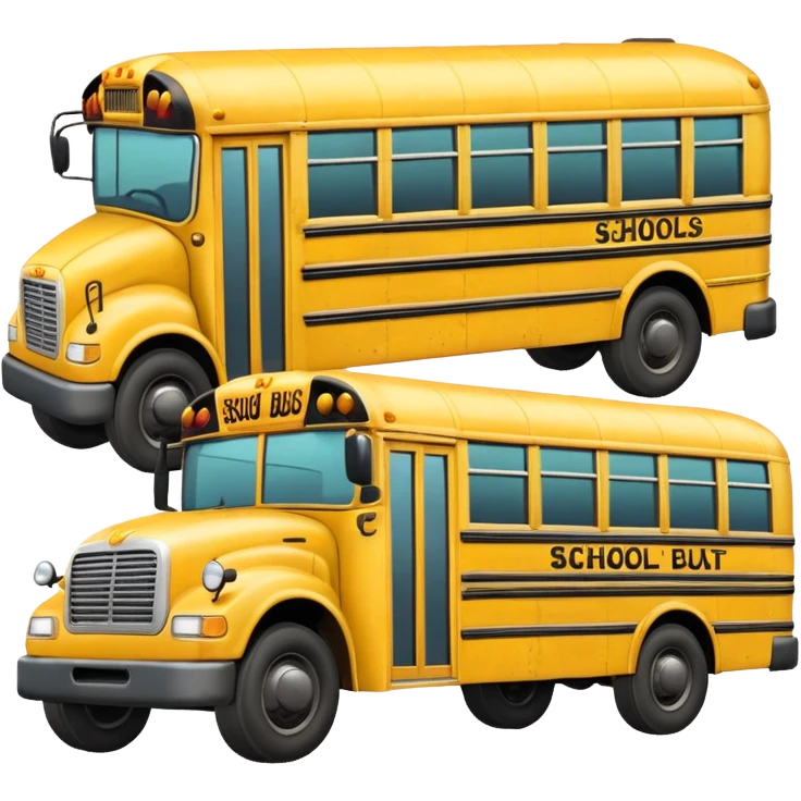 a school bus with bomboclat text in dianogal in front of it emoji