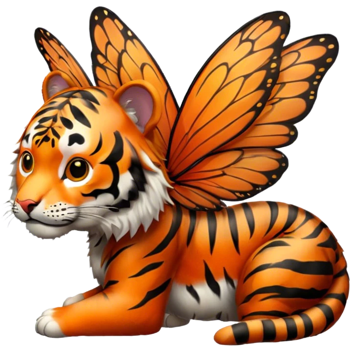 Tiger with fairy wings emoji