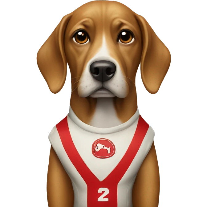 dog with cigarette and jersey emoji