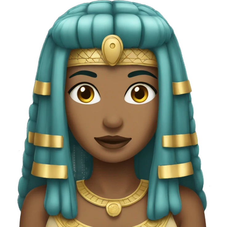 Cleopatra with long hair emoji