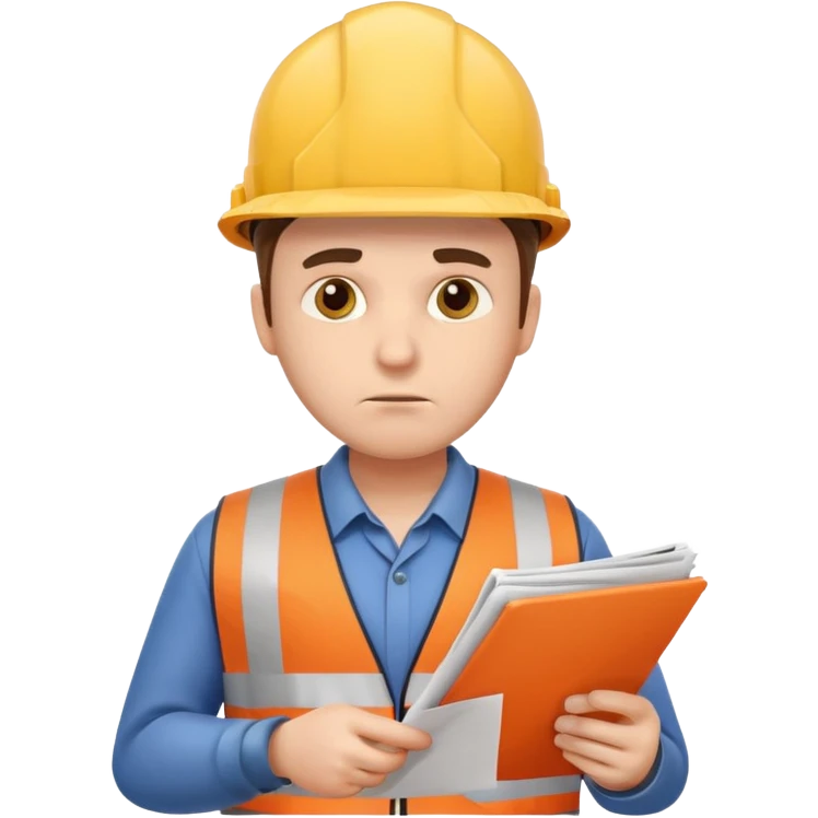 an engineer reviewing safety documents emoji