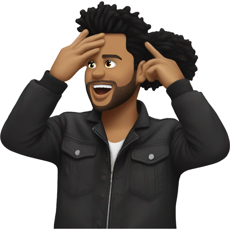The Weeknd showing love emoji