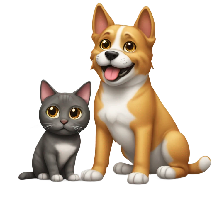 Cat with dog emoji