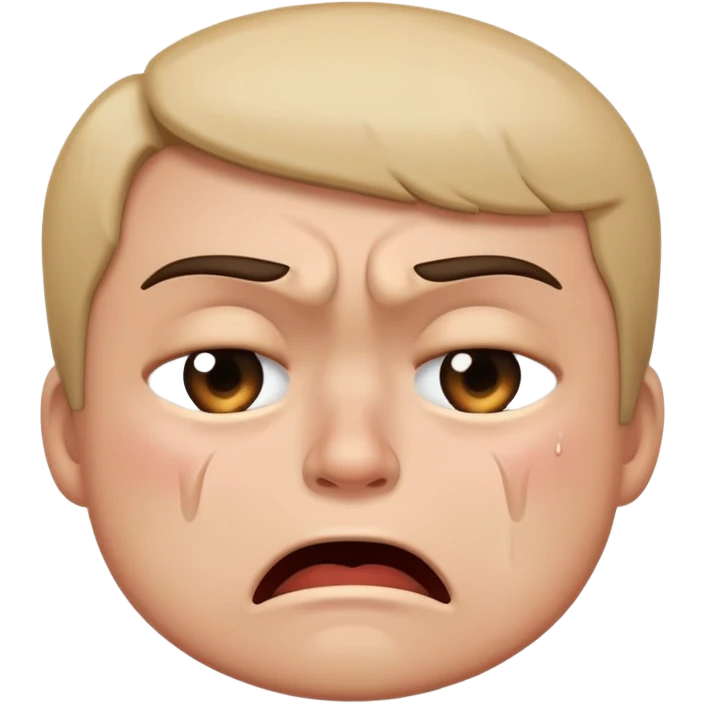 Crying but angry  emoji