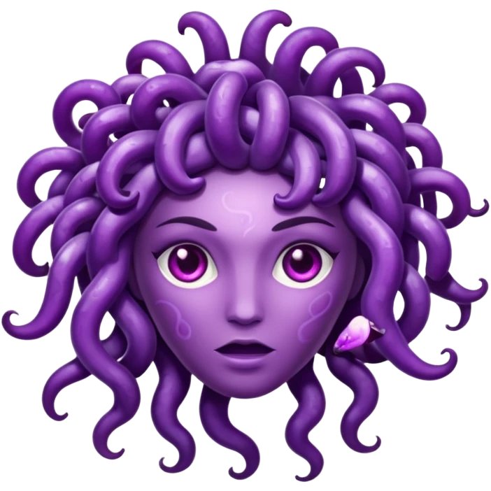 Hazme una medusa con piel de uva morada emoji