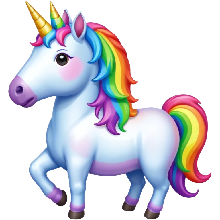 Unicorn pooping rainbows emoji