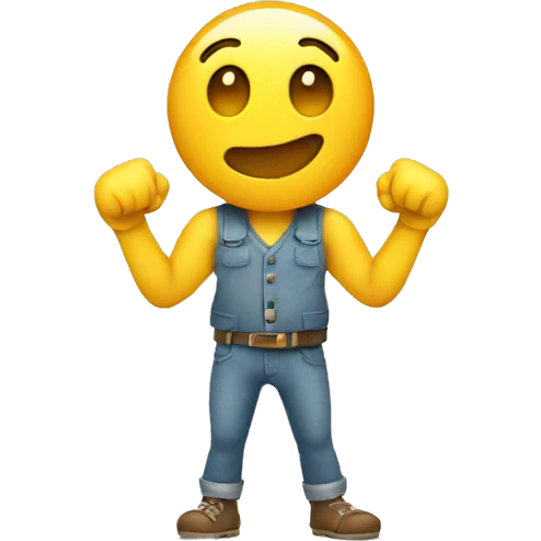 A heart character that has face, arms, and legs emoji