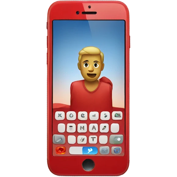 red iPhone emoji