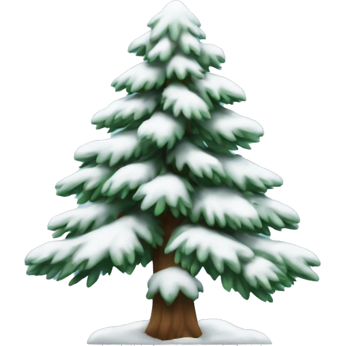 Snowy pine tree emoji