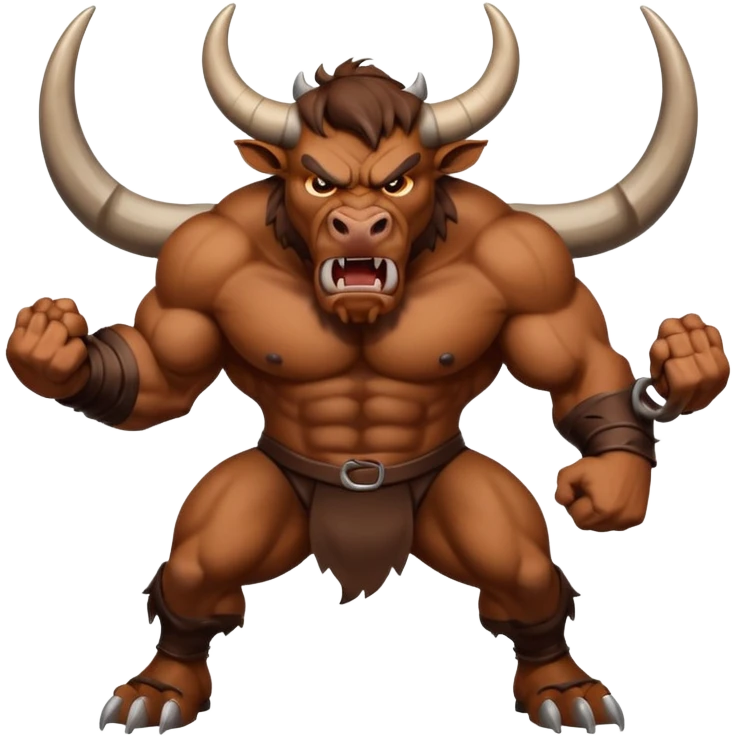 A mad bull emoji