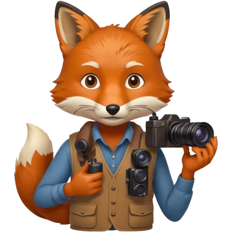 photographer fox emoji