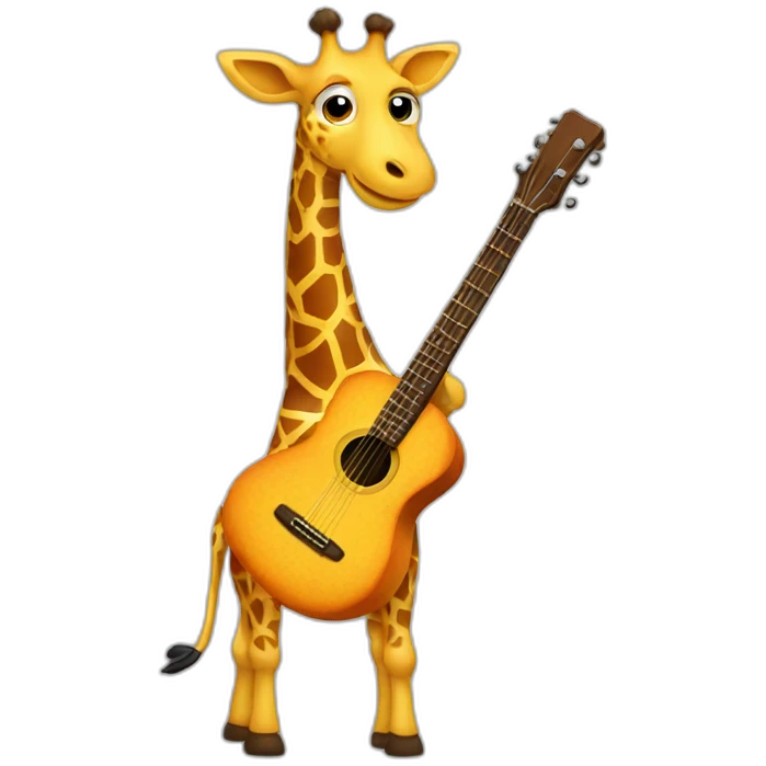 Giraffe playing guitar emoji