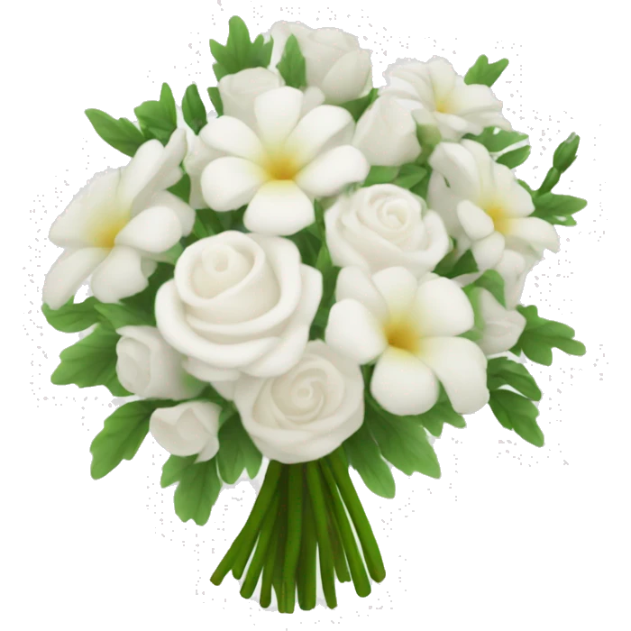 White Bouquet of flowers emoji