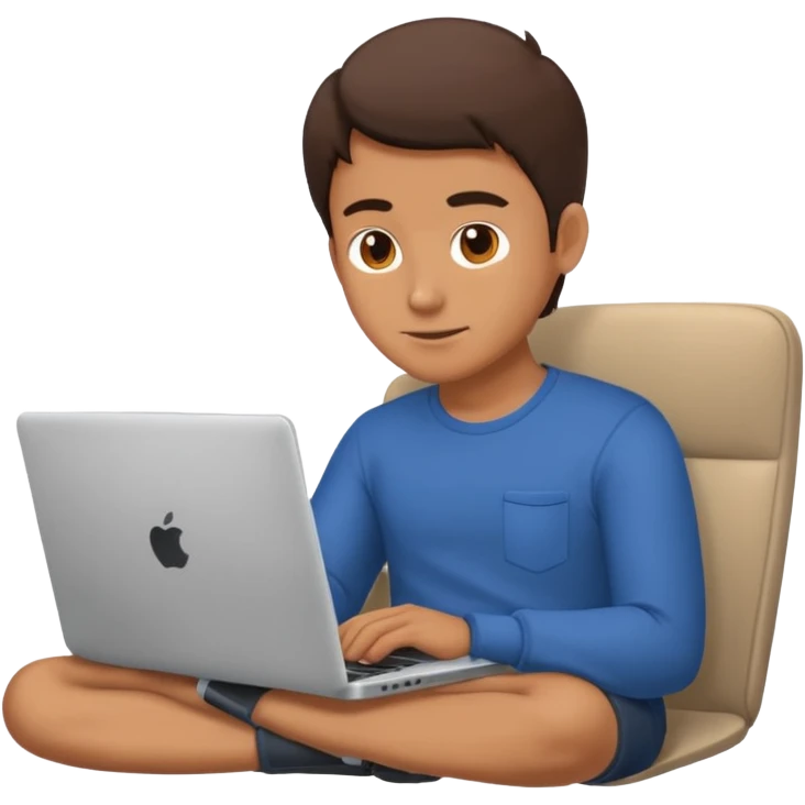 its a man sitting working on a laptop with no face or anything emoji