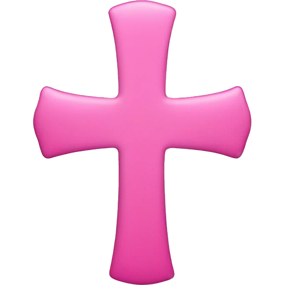 Catholic pink cross  emoji