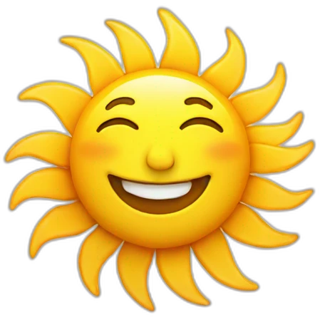 sun winking emoji