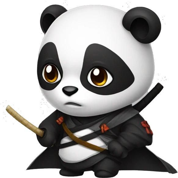 a panda dressed as a ninja
 emoji