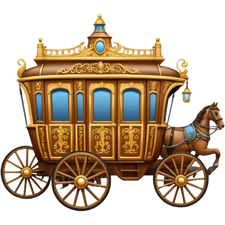 huge-horse-drawn-fancy-french-stagecoach-caravan emoji