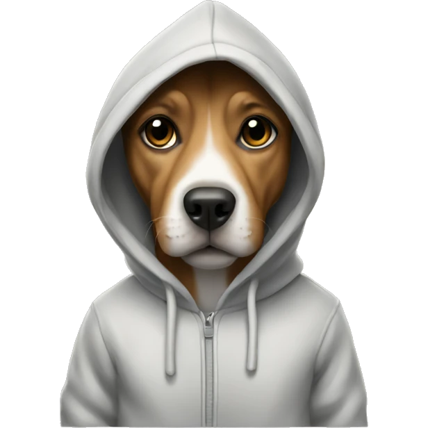 Dog wearing a hoodie  emoji