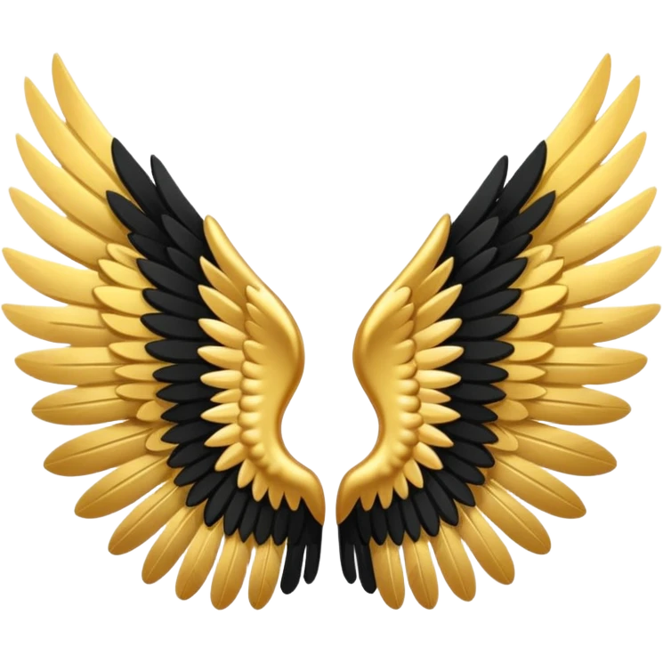 gold and black wings emoji