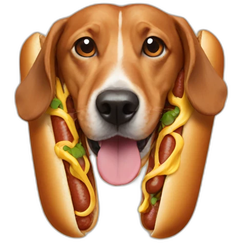 Dog hotdog emoji