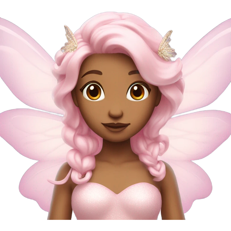 Pastel light pink fairy with sparkles emoji