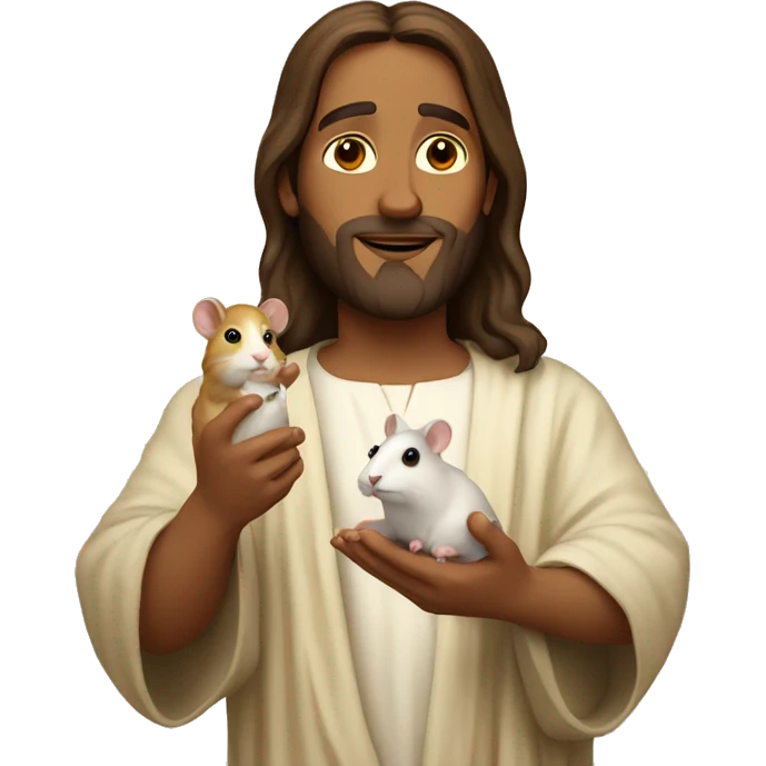jesus holding hamster emoji