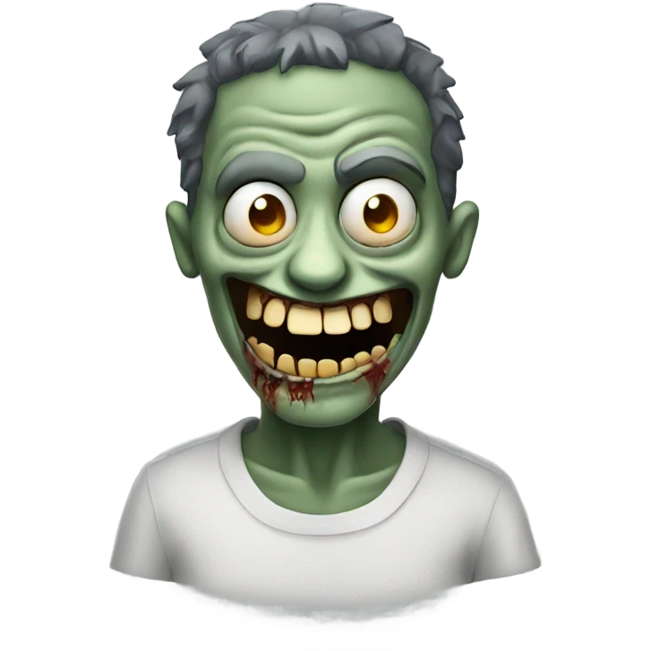 Smiling zombie  emoji