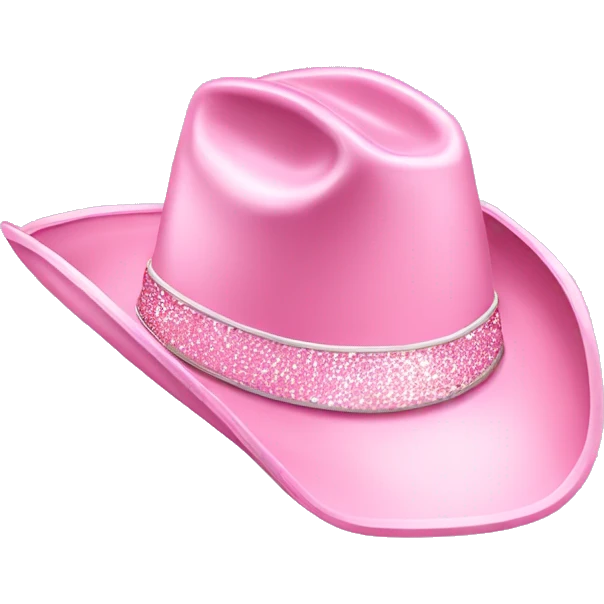 Sparkly light pink cowboy hat emoji